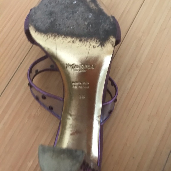 YSL lucite rhinestone purple heels - Picture 4 of 5